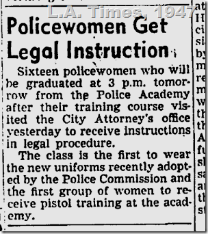 Policewomen Get Legal Instruction