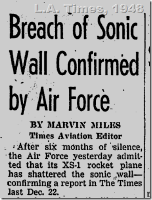 June 11, 1948, Chuck Yeager