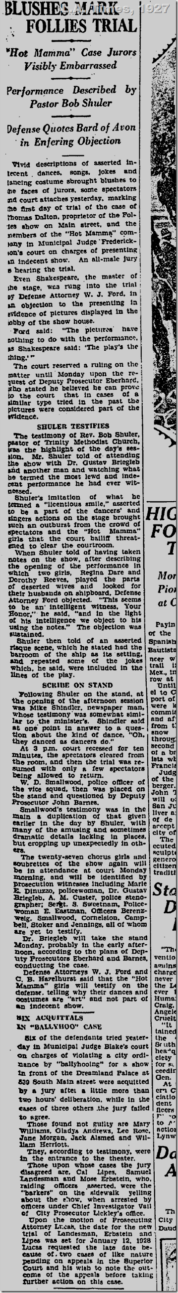 Dec. 3, 1927, L.A. Times 