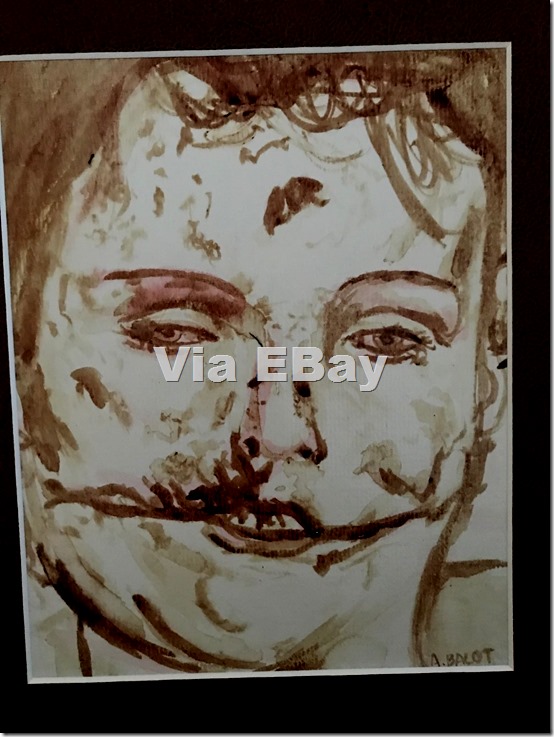 Black Dahlia painted in artist's blood