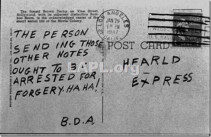 Black_Dahlia_Avenger_ Postcards_LAPL