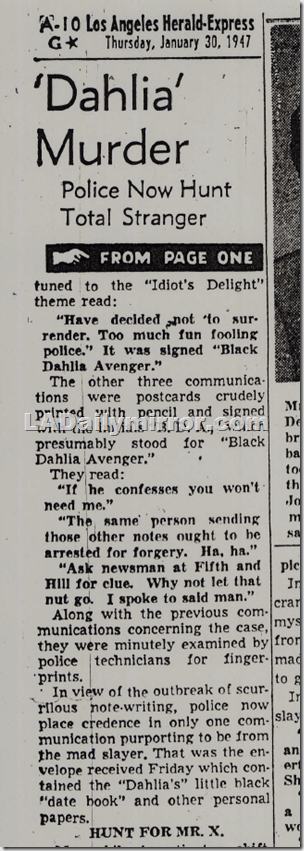 Jan. 30, 1947, Dahlia Avenger 