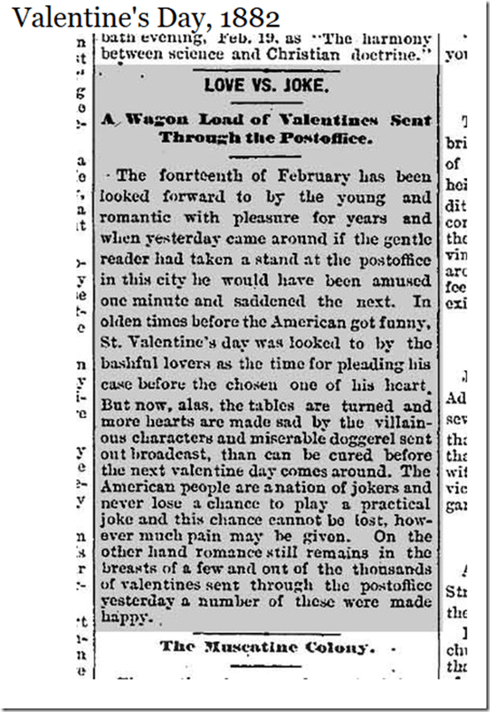 Feb. 14, 1882, Valentine's Day 