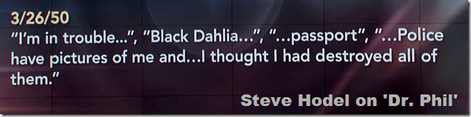 March 26, 2019,. Steve Hodel, Dr. Phil 