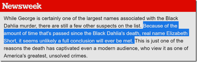 Newsweek Black Dahlia
