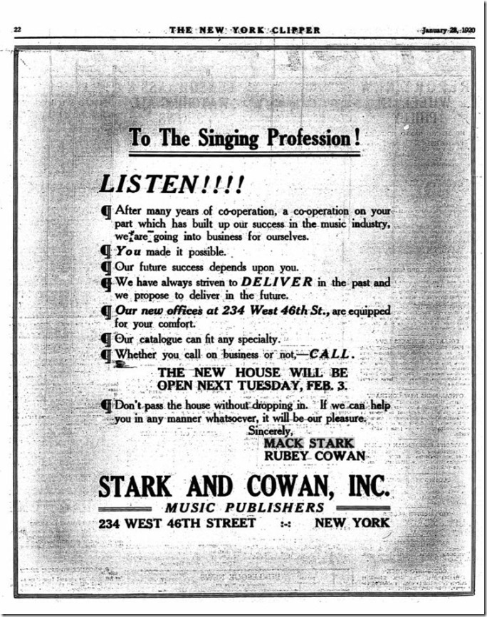 Stark and Cowan NY Clipper 1-26-20