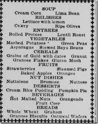 Vegetarian Restaurant Menu