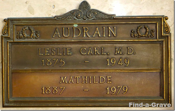 Leslie Audrain tomb Leslie Audrain tomb