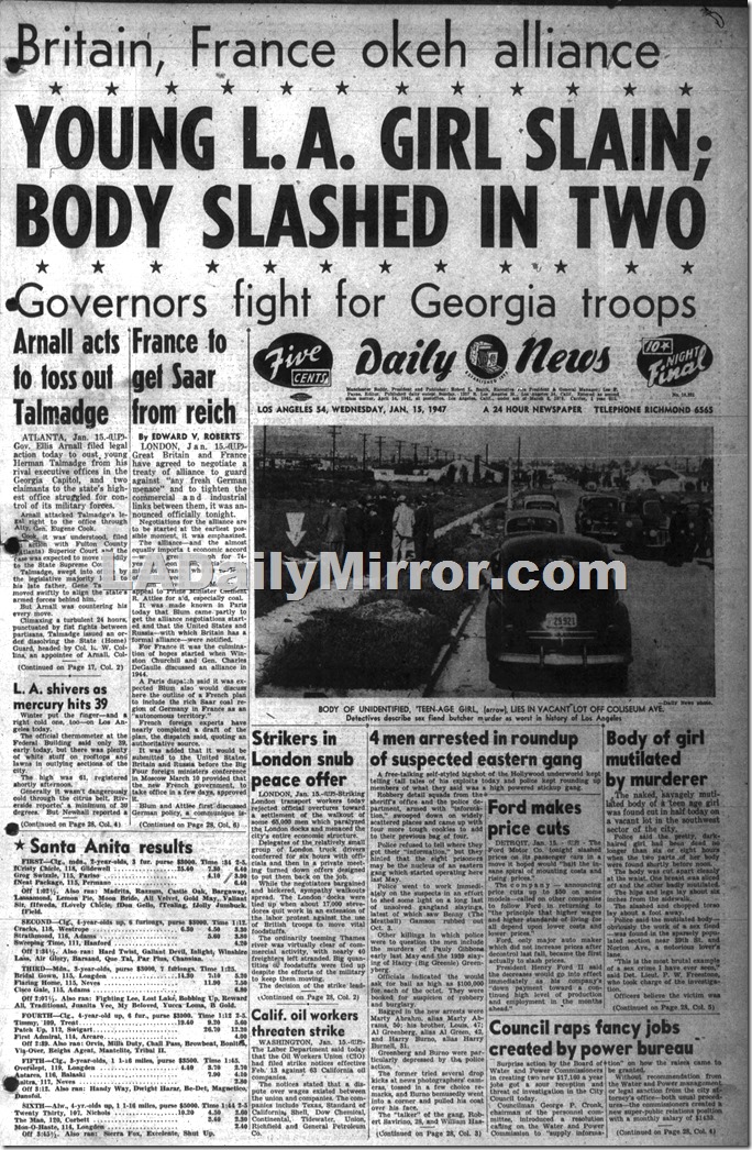 Los Angeles Daily News, Jan. 15, 1947