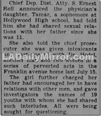 Oct. 6, 1949, George Hodel, Tamar Hodel 19 boys