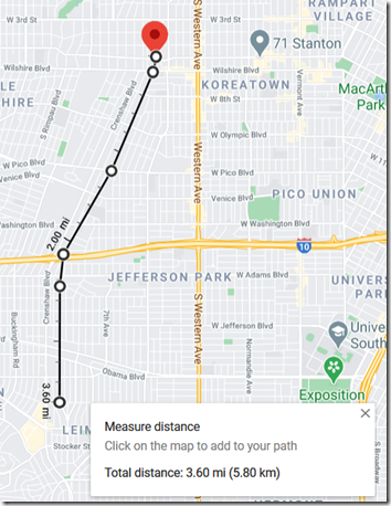 Map of Norton Avenue 