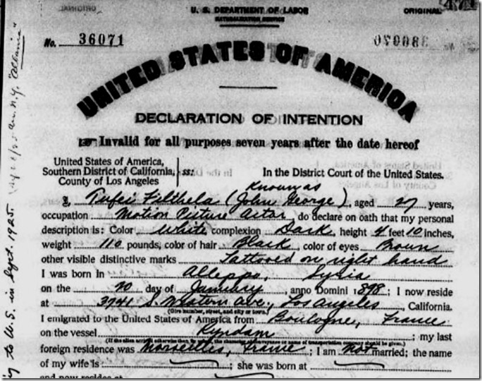 John George Naturalization 1925