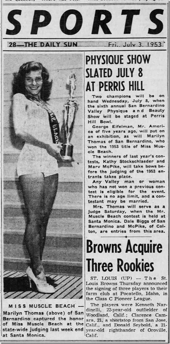 1953_0703_Miss_Muscle_Beach_The_San_Bernardino_County_Sun_Fri__Jul_3__1953_ 1953_0703_Miss_Muscle_Beach_The_San_Bernardino_County_Sun_Fri__Jul_3__1953_