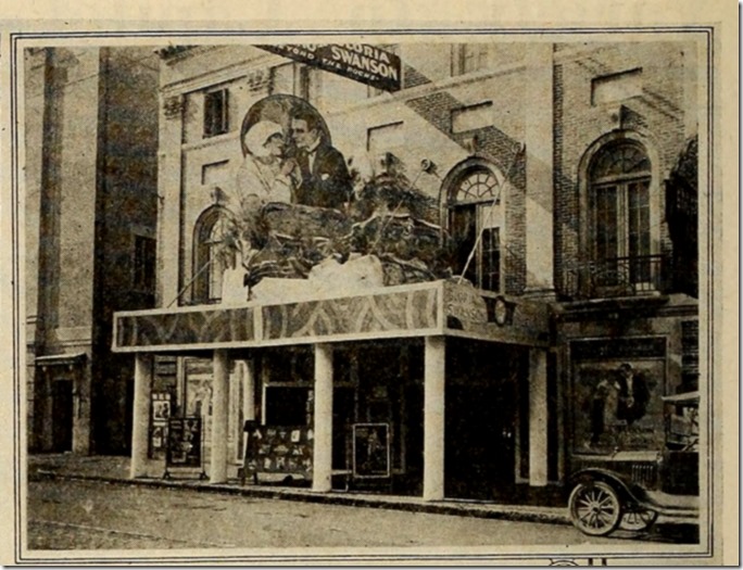 Marquee Display for Beyond the Rocks with Gloria Swanson and Rudolph Valentino 