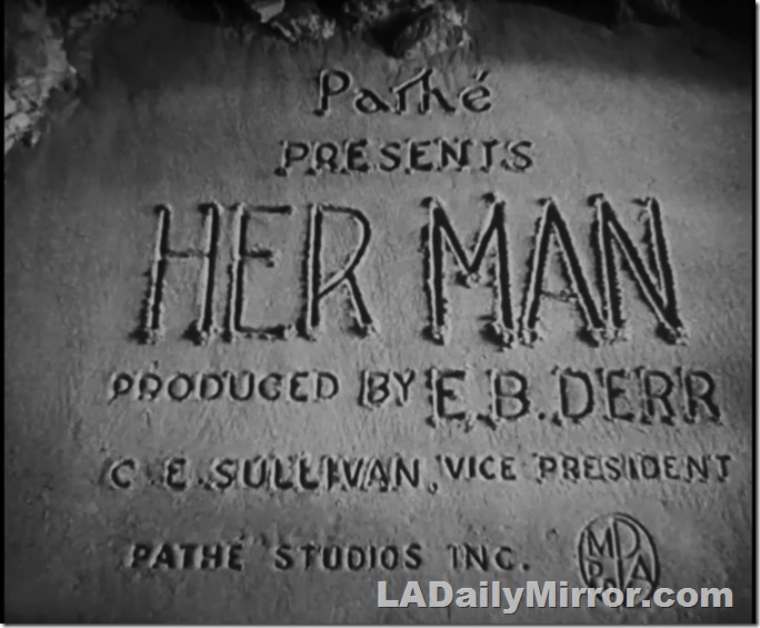 Feb. 19, 2022, Main Title of Her Man, words inscribed in sand