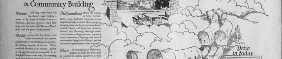 October 1923: Ad for Hollywoodland