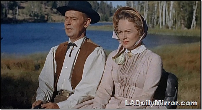 Mystery couple in a buggy. Mystery man wears a white shirt, brown vest, black string tie and black cowboy hat. The lady wears a bonnet and a dress with a high, which lacy collar and a gold locket or cameo at the neck. 