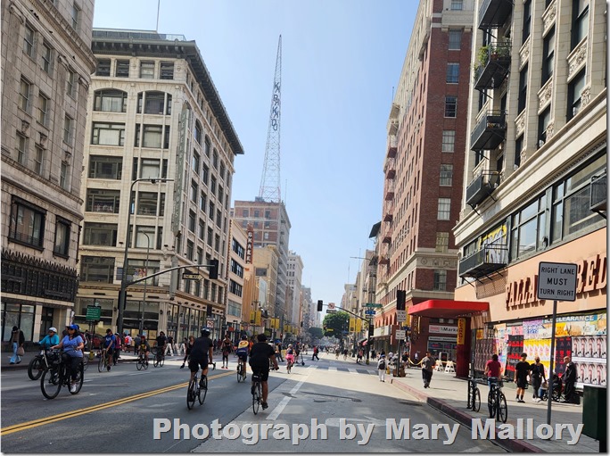 Cyclists and Pedestrians on Broadway 