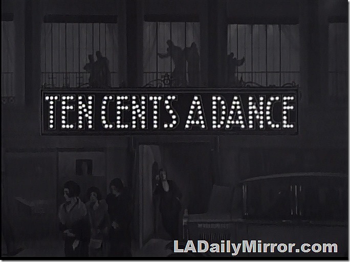 Main Title: Electric lights over silhouettes of couples dancing. 