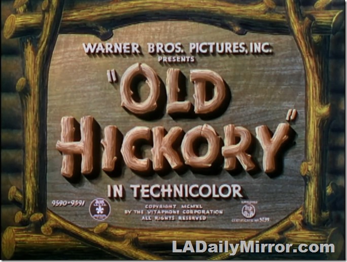 Main Title spelled out in hickory branches. 