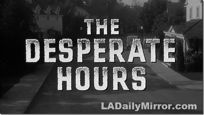 Main Title, lettering over a suburban street