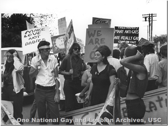 Los Angeles gay pride parade marchers