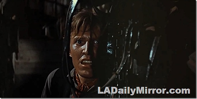 Cowboy framed in a piece of harness. 