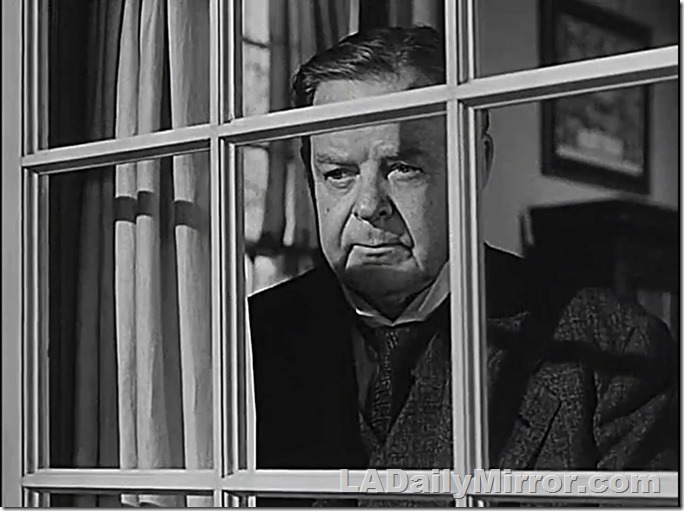 Man looking out the window