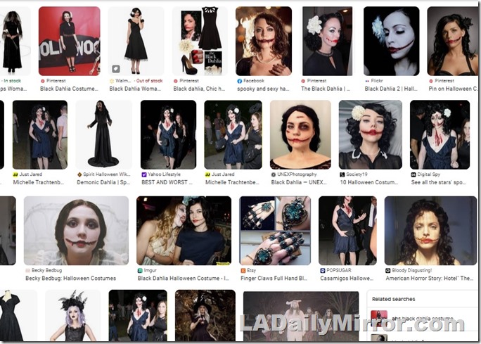 Women dressed up like the Black Dahlia -- Don't do this!