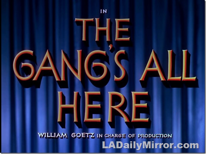 Main Title, lettering over theater curtain Main Title, lettering over theater curtain