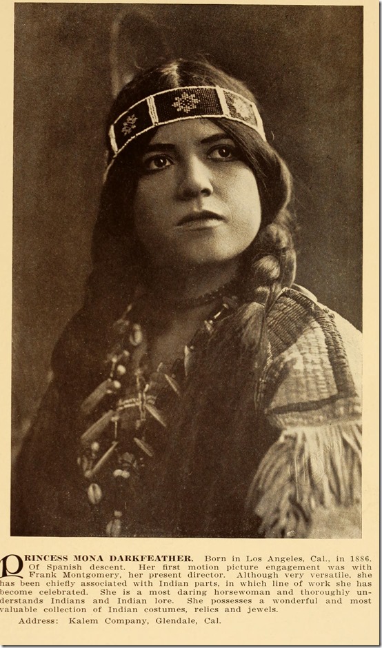 Woman in Native American costume