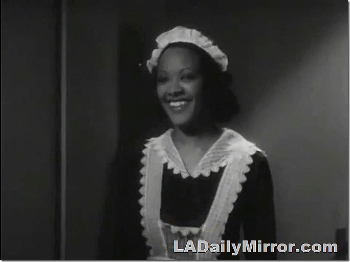 Mystery woman in maid costume. 