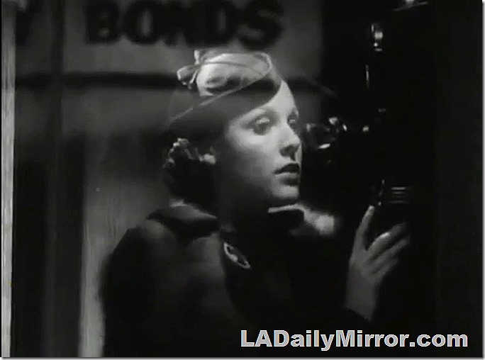 Mysterious woman using the phone. 