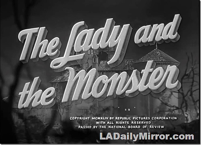 Main Title: Lettering over miniature of mad scientist's HQ