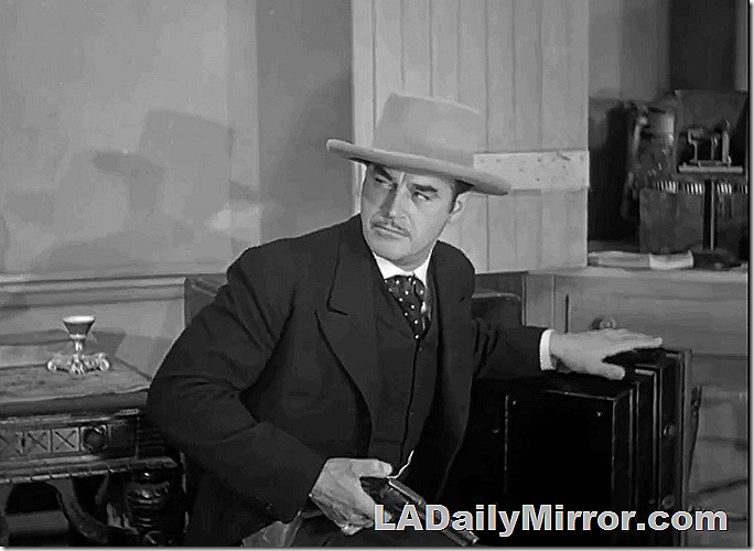 Mysterious desperado with six-gun