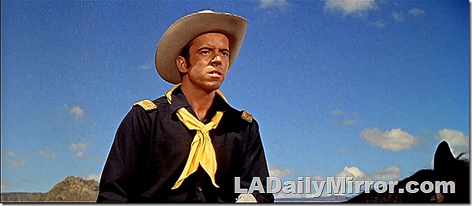 Mysterious man in uniform on mysterious horse