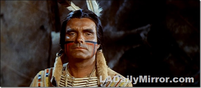 Man in Native American costume. 