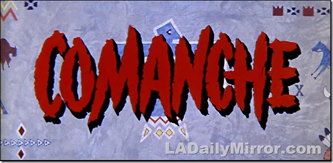 Main Title: Lettering on Native American art as background. 