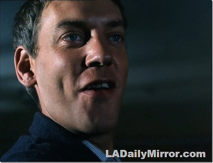 Man with a menacing look. 