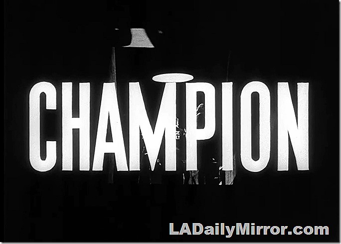 Main Title: Letters against entrance to boxing stadium.