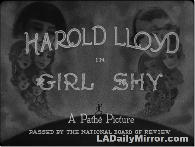 Main Title, lettering over tiny silhouette of a man facing numerous women