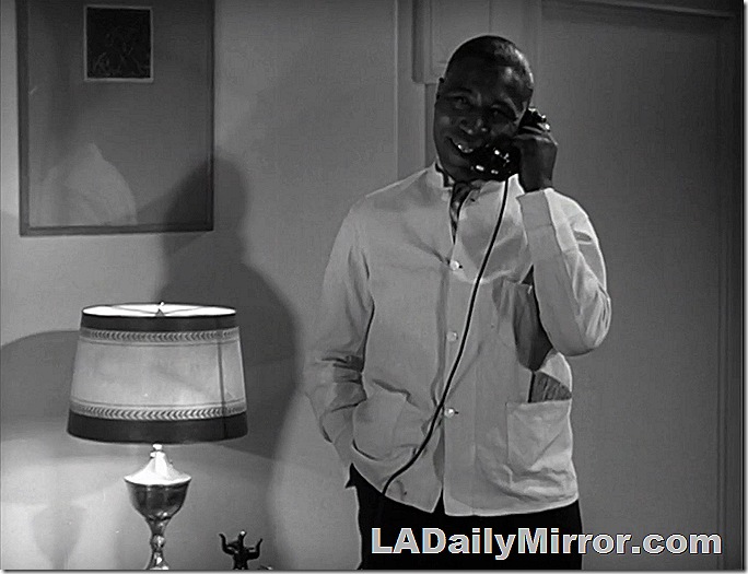 Man talking on telephone. 