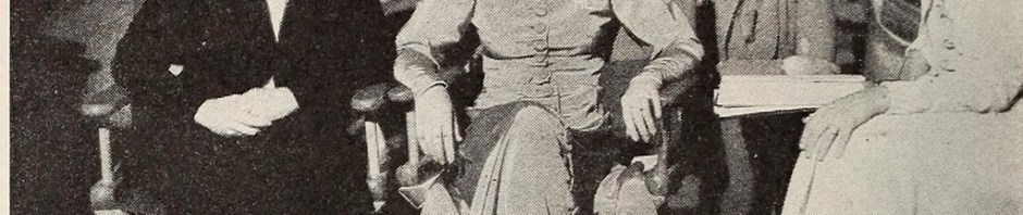 Viola Lawrence, left, during filming of Craig’s Wife, with Rosalind Russell, center, writer Mary McCall Jr. and director Dorothy Arzner, Hollywood Magazine.