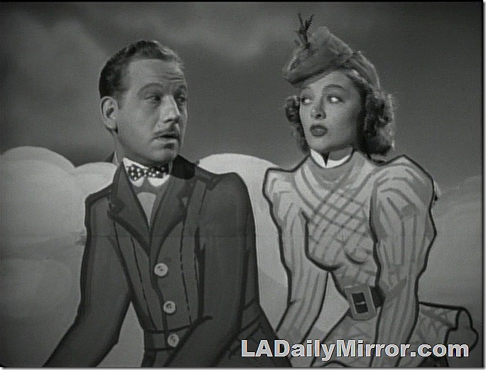 Man and woman pose with gag photo set of couple riding a bicycle built for two. Man and woman pose with gag photo set of couple riding a bicycle built for two.