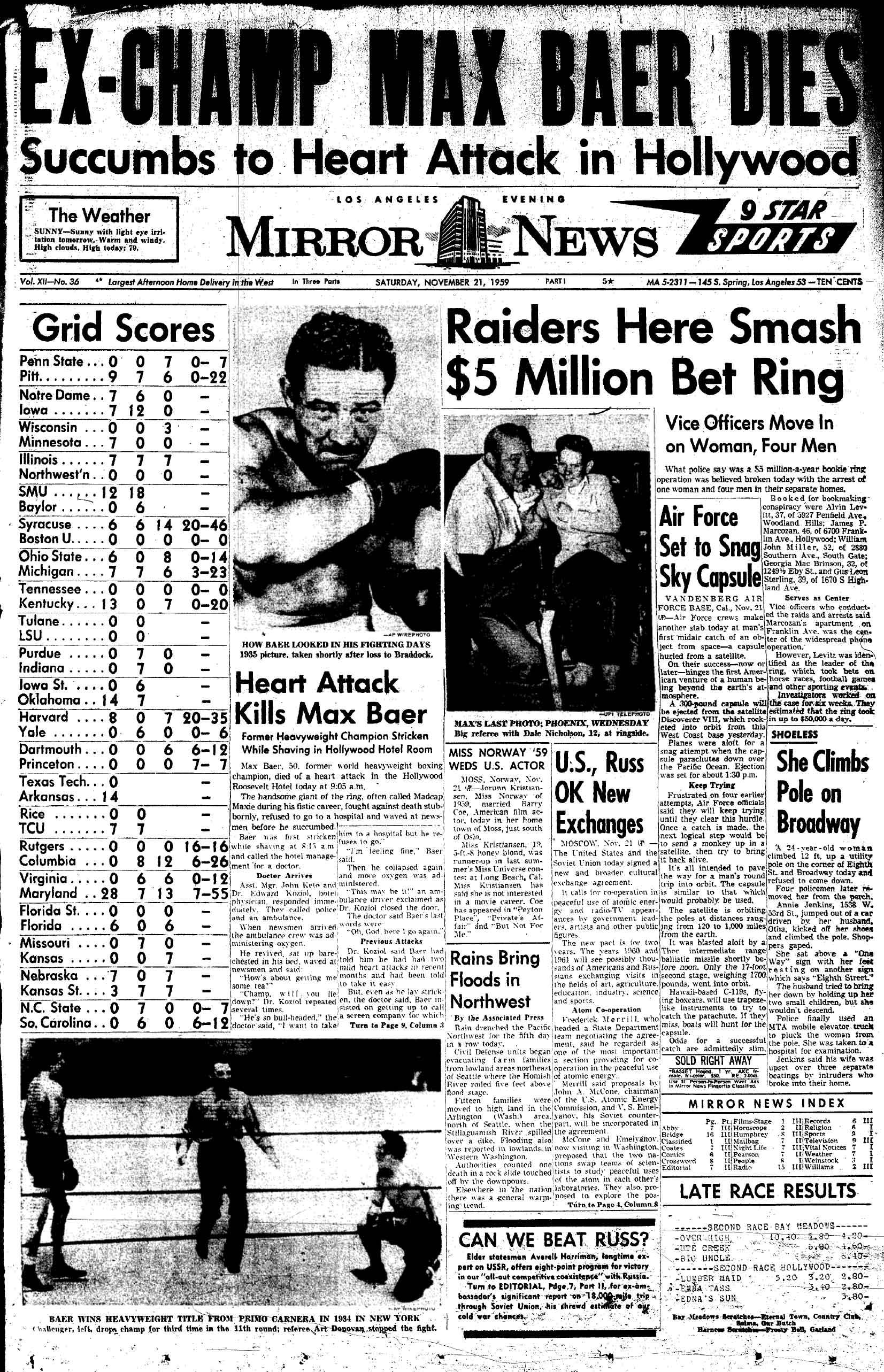 November 21, 1959: Mirror Cover