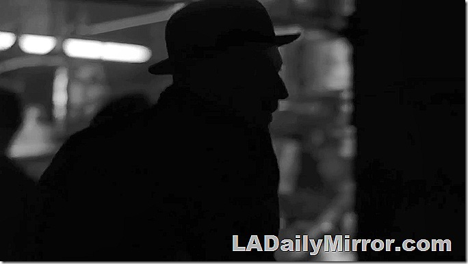 Silhouette of man wearing a hat. Silhouette of man wearing a hat.