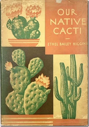 Our Native Cacti, book cover with illustrations