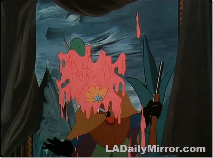 Goo dripping down, obscuring a man holding a rifle. Goo dripping down, obscuring a man holding a rifle.