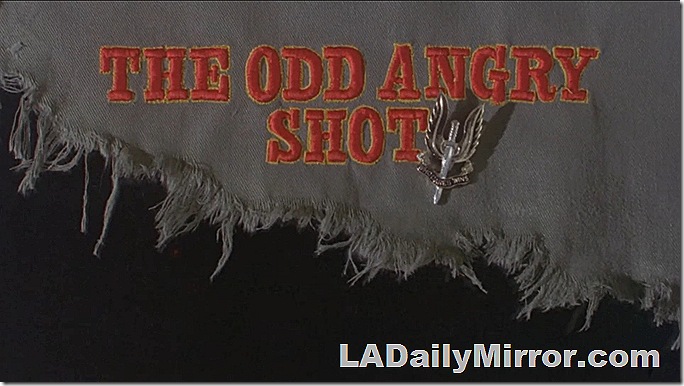 Main title, as if embroidered on ragged fabric, with a cap badge of the Australian Special Air Service Regiment. 