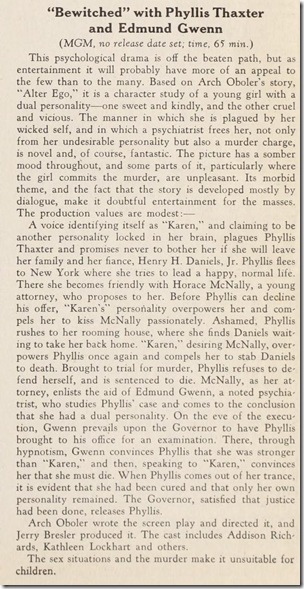 Harrison's Reports review of Bewitched